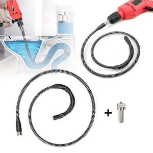 Spring Pipe Drain Cleaner with Electric Drill Connector Drain Auger for Tub Sewer Bathroom Toilet( NOT INCLUDE ELETRIC DRILL)