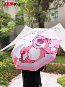 Disney Cartoon Foldable Sunny Umbrella Vinyl Sunscreen Sun Umbrella Anti-Ultraviolet Childrens Rainy Sunny Dual-use U