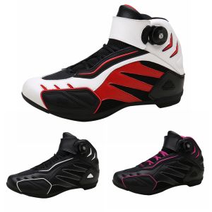 1 Pair Pu Rubber Motorcycle Riding Shoes 4 Seasons Motorcycle Boots Racing Short Boots Motorcycle Equipment