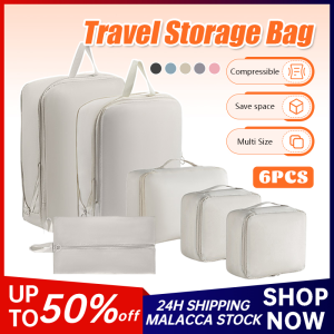 6PCS Travel Packing Cube Set Luggage Compression Clothing Bag Separation Tourism Underwear Storage Bag