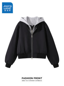 Áo Khoác Mùa Đông Ngắn Thời Trang Cho Nữ Jeanswest Áo Khoác Cotton Đơn Giản Thường Ngày Có Mũ Trùm Đầu Áo Khoác Dài Tay