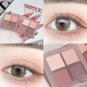 Bảng Phấn Mắt Trà Sữa 4 Màu Chuyên Nghiệp Nổi Bật Lung Linh Làm Sáng Lâu Trôi Trang Điểm Mắt Mỹ Phẩm