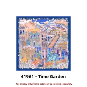 YASISHA | Blue Artistic Silk Scarf Wall Art