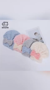 Socone Infant Hair Dry Cap 25X65CM 30x30CM (ROUND) Super Absorbent Quick Dry Bath Towel