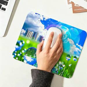 Potdemiel | Frutiger Aero Art Rubber Small Office Student Gaming Thickened Writing Pad Non-slip Cushion Mouse Pad for PC Gamer Mousemat