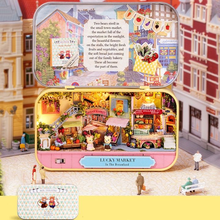 DIY Box Theater Doll House Miniature Home Nostalgic Theme DollHouses ...