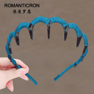 Women's Fashion Hairband High Hairline Summer Big Wave Hair Clip Face Wash Fringe Fluffy Teeth Comb Head Cave Popular This Year
