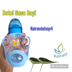 BOTOL SUSU BAYI BABY FEEDING BOTTLE DENGAN PEGANGAN + TOY MAINAN ALGO RING 8266 BPA FREE 150 ML