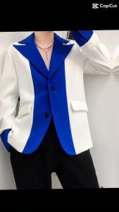 Áo vest  áo vest nam phong cách Hàn Quốc from rộng phong cách blazer dáng đẹp 2 khuy phối 2 màu  . Mã - N44