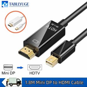Mini DisplayPort to HDMI Cable for MacBook Surface Pro ThinkPad X Series Connect Laptop to TV Monitor Projector HD Video Convert