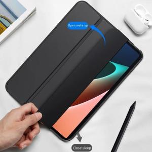 For iPad Mini 6 5 4 3 2 1 8.3 7.9inch Luxury Liquid Silicone bottom TPU tri-fold bracket Tablet Case Multifunctional Tablet Back Cover Shockproof Protector