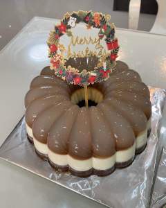 [Agar Agar Cake] [Lotus Biscoff Cake] Large 24 cm [Birthday Cake Halal] [Halal Cake] [Pudding Speculos] Pandan Kaya / Lapis Surabaya