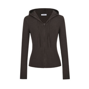 Áo Khoác Ngoài Nữ MosesQueen Zipper Slim Fit Spring 2025 Áo Khoác Ngoài Đa Năng Mềm Mại Đa Năng Áo Khoác Ngoài Thường Ngày