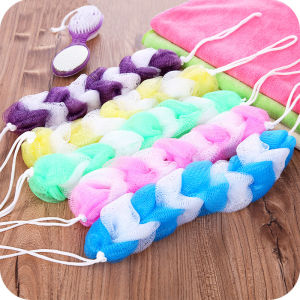 Mềm xơ mướp tẩy tế bào chết tắm bông tắm dài căng trở lại miếng bọt biển với sợi dây thừng Dây đai cho lưng da cơ thể dụng cụ vệ sinh