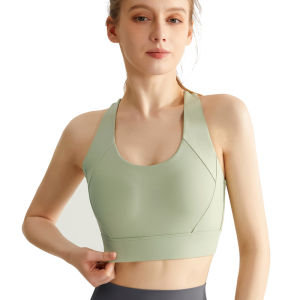 Integrated sports bra for women high-strength shock-absorbing running gathering professional skipping rope beautiful back with chest cushion
