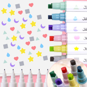 【 88 homestore】 6 màu sắc hai đầu tô màu trăng sao tam giác sách giáo khoa ghi chú Bút Đánh Dấu tranh tự làm dụng cụ Sơn Trường Học Văn Phòng Nguồn cung cấp