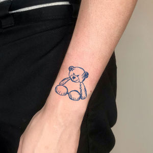 Cute Healing GATTOO Happy Bear Waterproof Non-Reflective Arm Tattoo Stickers Real Plant Extracted Design Beauty Tools