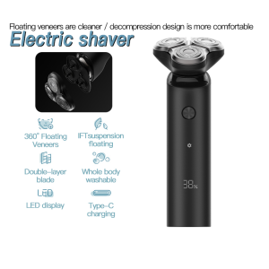 Xiaomi Mijia Electric Shaver S500 360° Floating Head IPX7 Waterproof Men Razor Beard Trimmer Type C Charging