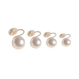 Spring Grid Pearl Clip-On Earrings for Women High-End Fake Jewelry No Piercing Required Japanese and South Korean Style