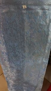 Rok Midi Songket Modern Premium Warna Solid Pola Geometris untuk Kebaya Melayu