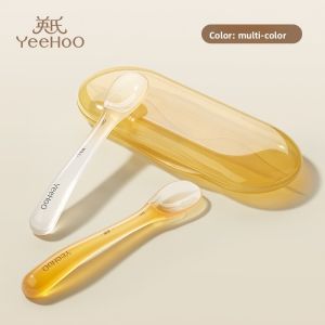 YeeHoO KIDS | Silicone Baby Feeding Spoon for Milk Water and Porridge
