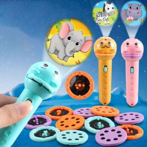BENYTRO Luminous Projector Flashlight Animal Patterns Early Education Slide Projector Torch Funny Creative Torch Lamp Toy