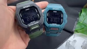 นาฬิกาผู้ชายดิจิตอล หน้าปัด สี่เหลี่ยม สไตล์แฟชั่น ลำลอง ใส่สบาย ใส่ได้ทุกที่