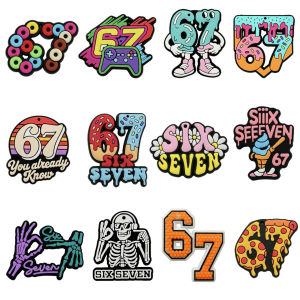 hot toys | Cute Cartoon Six Seven Shoe Charms Colorful PVC Pumpkin Clog Decorations DIY Shoe Decoration for Women Holiday Gift
