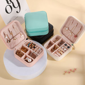 💥Dream Best🔥 Mini Jewelry Storage Box Portable Home Travel Earrings Necklace Storage Case for Women Ring Organizer PU Leather Display Case