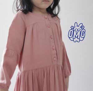 Dress Corniche Anak Dusty Rose Polos