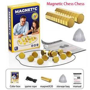 New Magnetic Chess Game Interactive Magnet Board Tabletop Strategy Game Stone Set Family Kids Adults Portable Fun Educational **