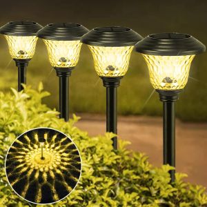 Đèn LED Năng Lượng Mặt Trời Đổi Màu RGB Trang Trí Sân Vườn Lối Đi Ngoài Trời Có Họa Tiết Trang Trí Chất Liệu Thép Đánh Bóng Đạt Chuẩn IP65