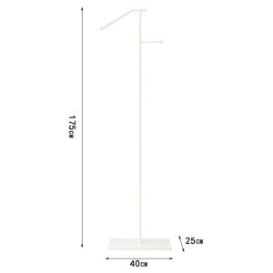 Luxury Style Creamy Clothes Hanger Free Standing Bedroom Living Room Entrance Coat Rack Home Use Iron Material Mobile Function