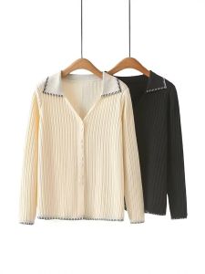 Áo Len Cardigan Dệt Kim Cổ Chữ V Cài Nút Đơn Cỡ Lớn Thường Ngày Áo Khoác Ngoài Thời Trang Thu Đông Áo Len Dệt Kim Cho Nữ