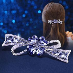 Large Rhinestone Barrettes Back Head Clip Hairware Temperament Korean Hairpin Female Hair Head Clip Updo Spring Clip