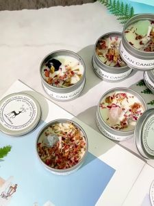 Sáp Nến Thơm Handmade Hương Tinh Dầu Thiên Nhiên Dịu Nhẹ Nến Thơm Phòng Sáp Đậu Nành Dạng Hũ Thiếc Nhỏ Gọn Không Khói