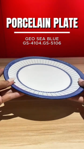 Geo Sea Design Porcelain Dinnerware Plate / Bowl (GS) Smart Kitchen Ph