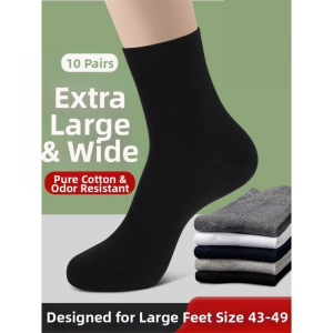 Besee | Cotton Loosened Men Socks 44-49 Size