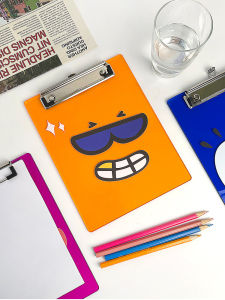 Thickened A4 Document Holder Wide Clip File Folder Pad High Aesthetic Student Creative Stationery Writing  Paper Hard Board Menu Office Supplies Personality Clip Vertical Record Drawing Board Book Clip