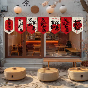 Chinese New Year Decorative Triangle Flag Curtain & Shop Partition