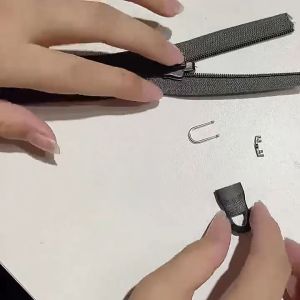 Kepala Resleting Universal Dapat Dilepas 50PCS Untuk Reparasi Tas / Mantel / Pakaian /Kepala Resleting Removable Bahan Karet Untuk Tas Ransel / Pakaian / Sepatu / Boots