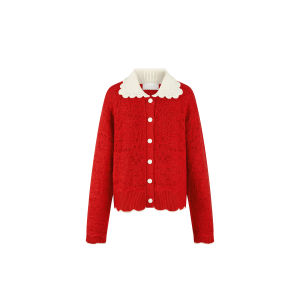 Spring New Fashion Wool Casual Open Collar Cardigan