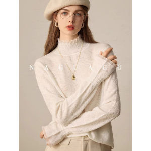 French Design Half-High Neck Long Sleeve Knitwear