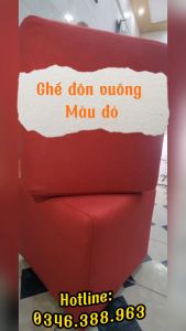 [Giá Tại Xưởng] Ghế Đôn Vuông Sofa Màu Đỏ Kê Chân Ngồi Ghế Bàn Trang Điểm Bọc Mút Nhiều Màu Sắc