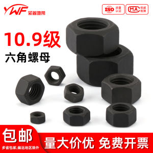 High Strength Hex Nuts And Bolts Fine Thread 10.9 Grade Screw Caps Full Set 16M3M4M5M6M8M10M12 Durable Carbon Steel Fasteners
