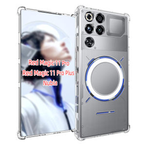ZTE Red Magic 11 Pro Plus Tương Thích Magsafe Tương Thích Túi Khí Chống Sốc Vỏ Silicon Mềm Chống Trầy Xước Tương Thích Sạc Không Dây Vỏ Sau Tương Thích