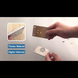 4Pcs/set Cabinet Hinge Repair Bracket with Mounting Screws Stainless Steel Hinge Fixing Plate