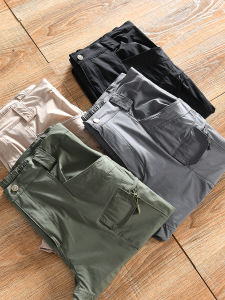 Lightweight Breathable Outdoor Mens Summer Workwear Straight Leg Multi-Pocket Quick Dry Casual Pants Trendy Nylon Fabric