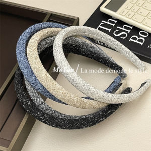 เข็มขัดผ้าฝ้ายลินินสไตล์เกาหลีสำหรับผู้หญิง 2025 รุ่นใหม่ เข็มขัดผมแบบลำลองที่สวมใส่ได้ตลอดทั้งปี สไตล์ไฮเอนด์ เข็มขัดผมแบบลำลอง