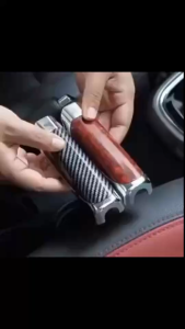 Universal Car Hand Brake Carbon Fiber Wood Chrome Handbrake Cover Protector Handbrek Aksesori Kereta